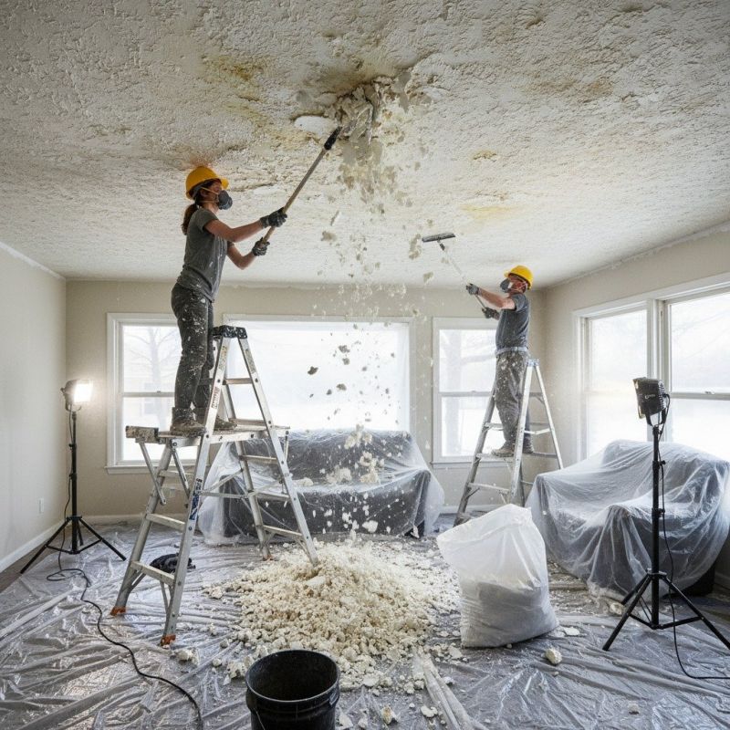 Knockdown Ceiling Removal in Terre Haute, IN
