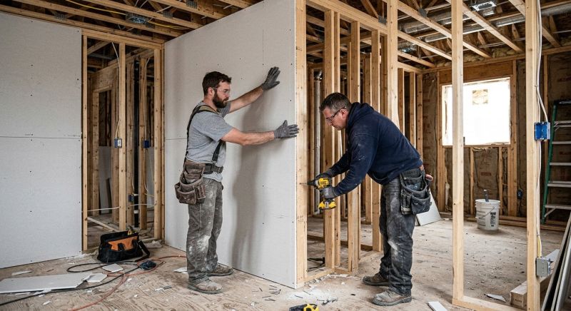Bedroom Drywall Installation in Conroe, TX