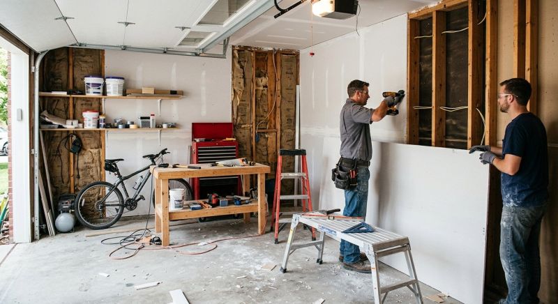 Garage Drywall Replacement in Olathe, KS