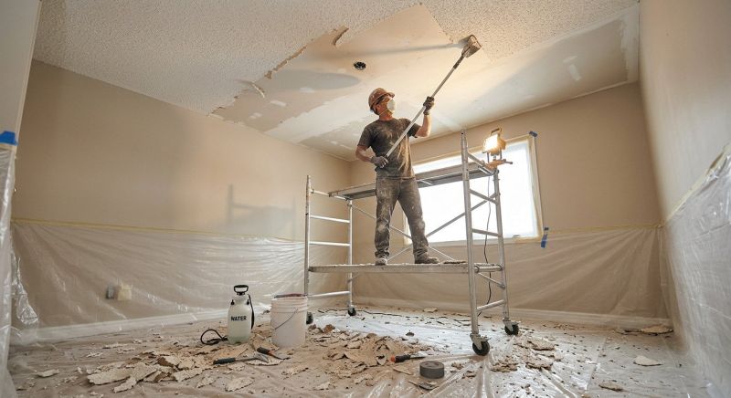 Knockdown Ceiling Removal in Kansas City, KS