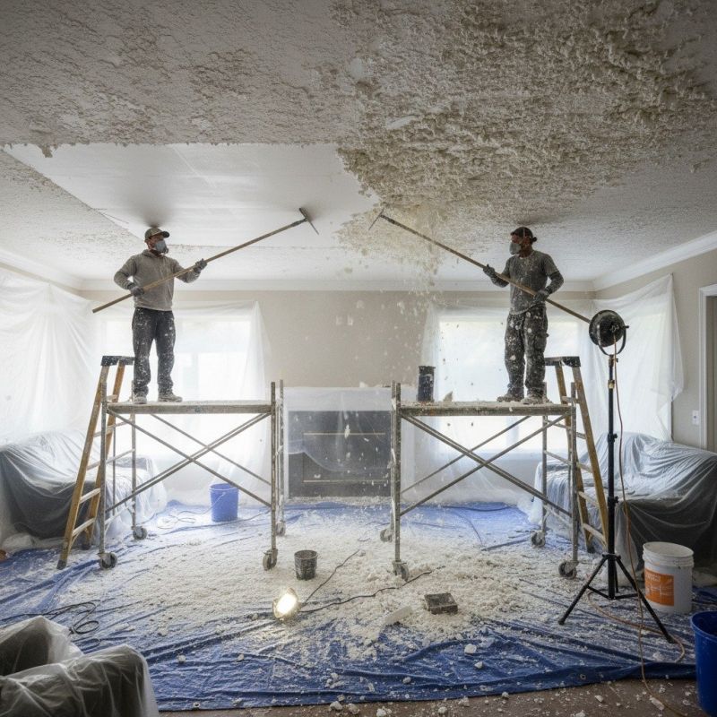 Knockdown Ceiling Removal in Kansas City, KS