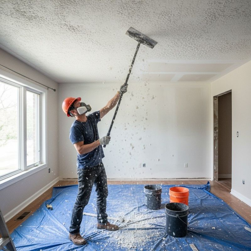 Knockdown Ceiling Removal in Terre Haute, IN
