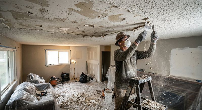 Knockdown Ceiling Removal in Saint Paul, MN