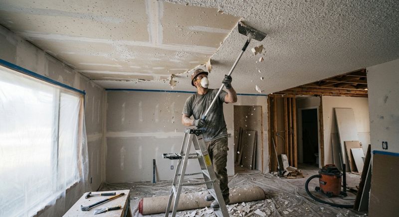 Knockdown Ceiling Removal in Roswell, GA